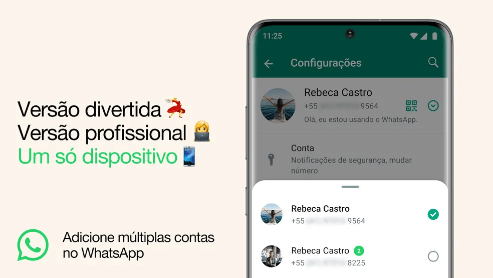  WhatsApp Permite Agora Duas Contas em um Único Celular